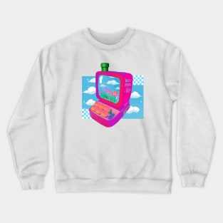 Cute Aesthetic Vaporwave Pink Laptop Crewneck Sweatshirt